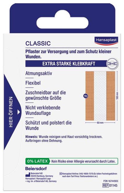 Hansaplast Classic Pflaster 1 m x 6 cm