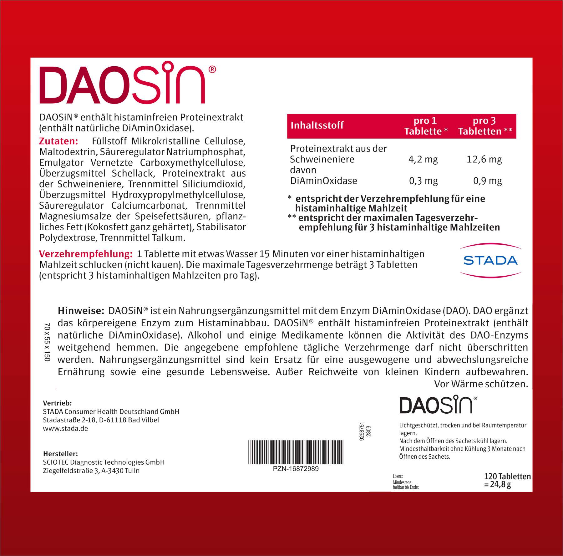 Daosin 120 Tabletten