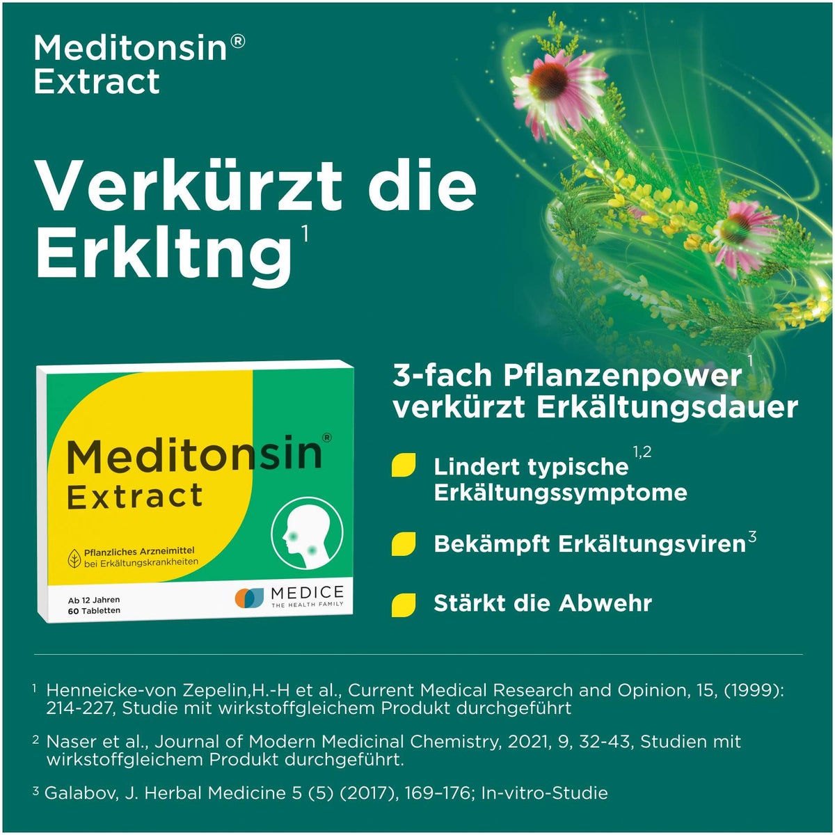 Meditonsin Extract Junior pflanzliche Erkältungstabletten 60 Stück