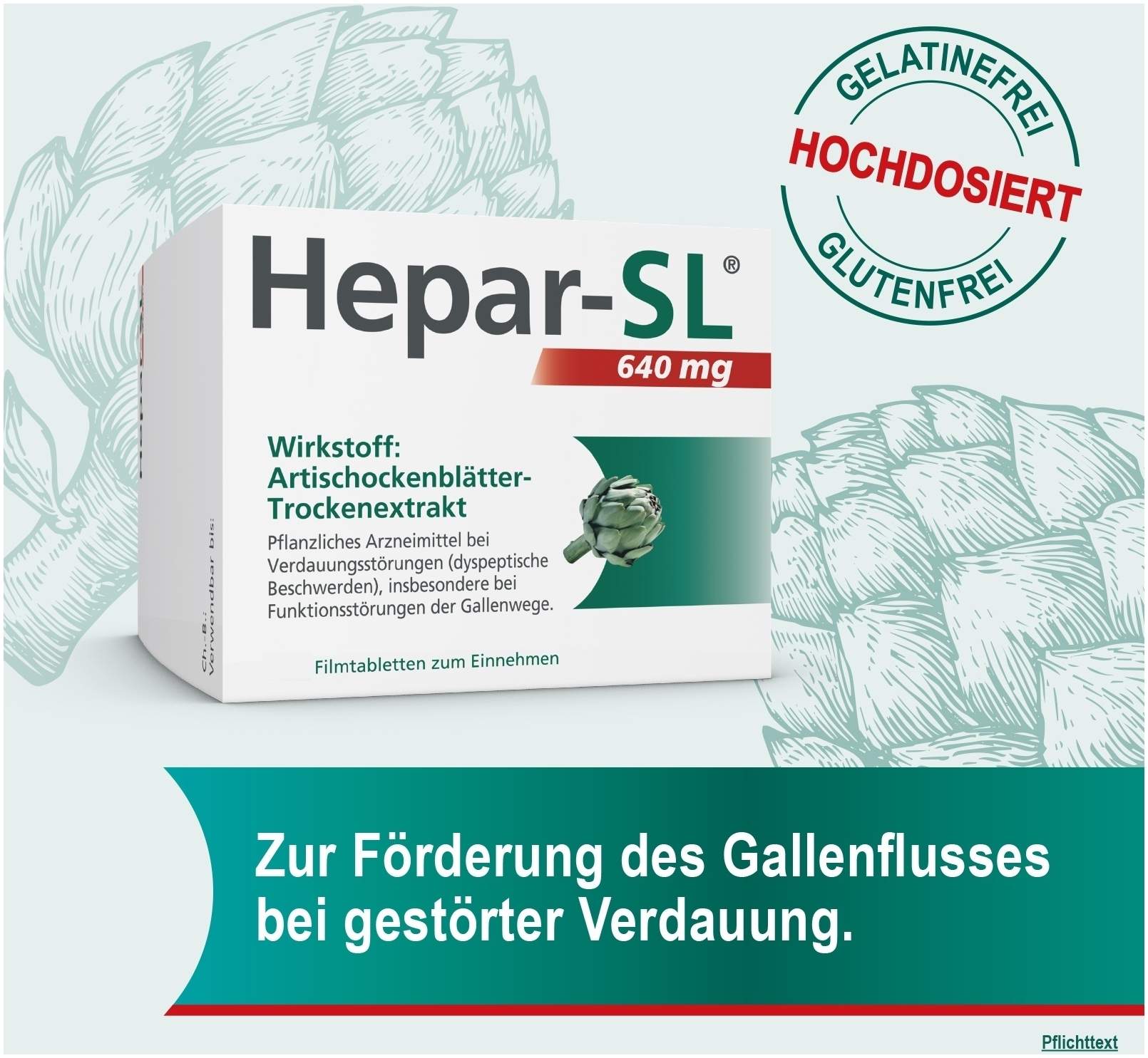 Hepar SL 640 mg 50 Filmtabletten