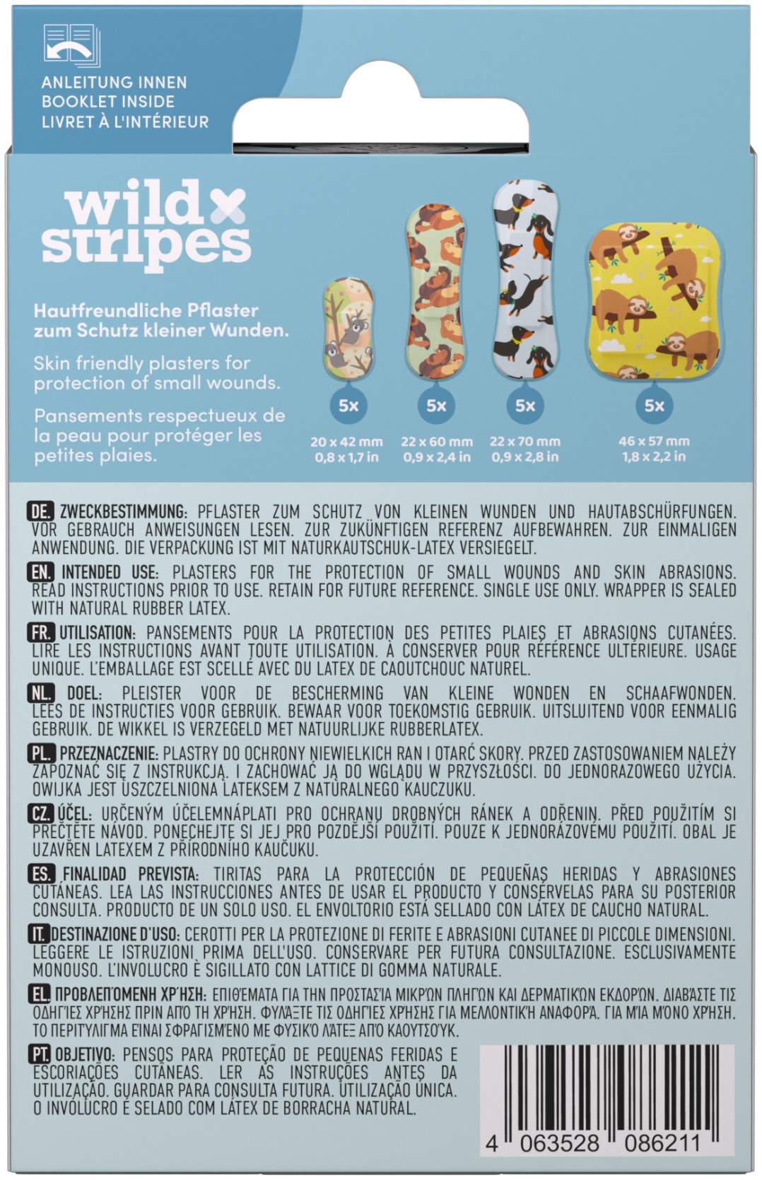 Wild Stripes Classic Sensitive Animal Design 20 Pflaster