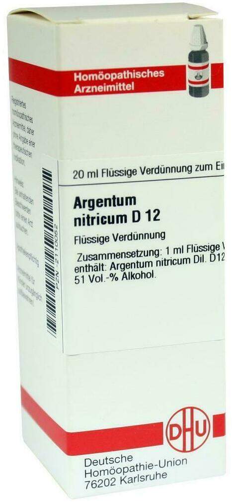 Dhu Argentum Nitricum D12 20 ml Dilution