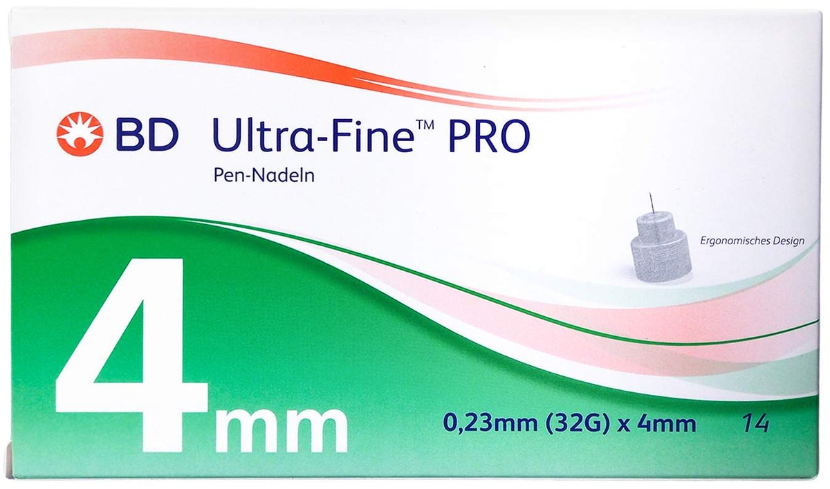 BD Ultra-Fine Pro Pen-Nadeln 4 mm 32 G 0,23 mm 14 Stück