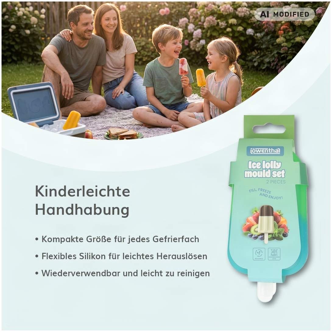 Silikon-Eisformen Blau-Grün 2 Stück