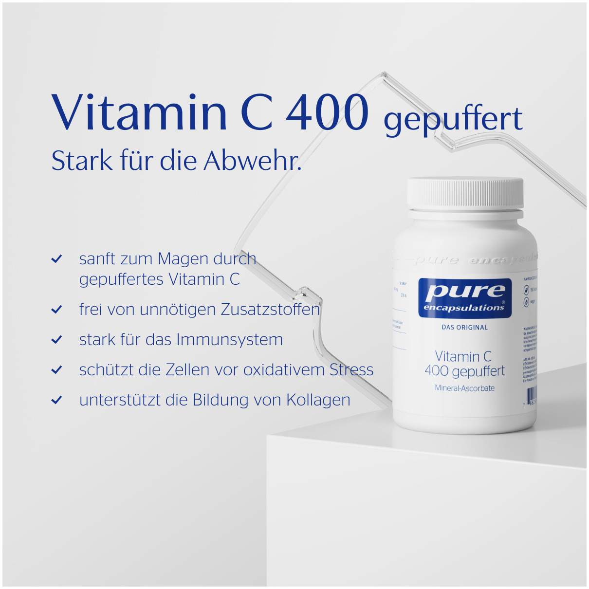 Pure Encapsulations Vitamin C 400 Gepuffert 90 Kapseln