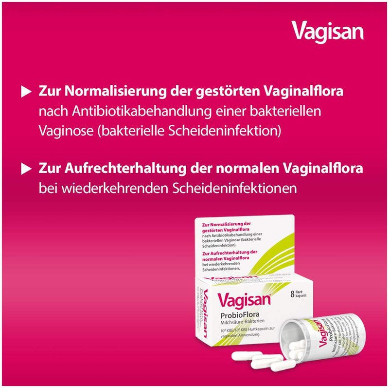 Vagisan ProbioFlora Milchsäure-Bakterien 8 Hartkapseln