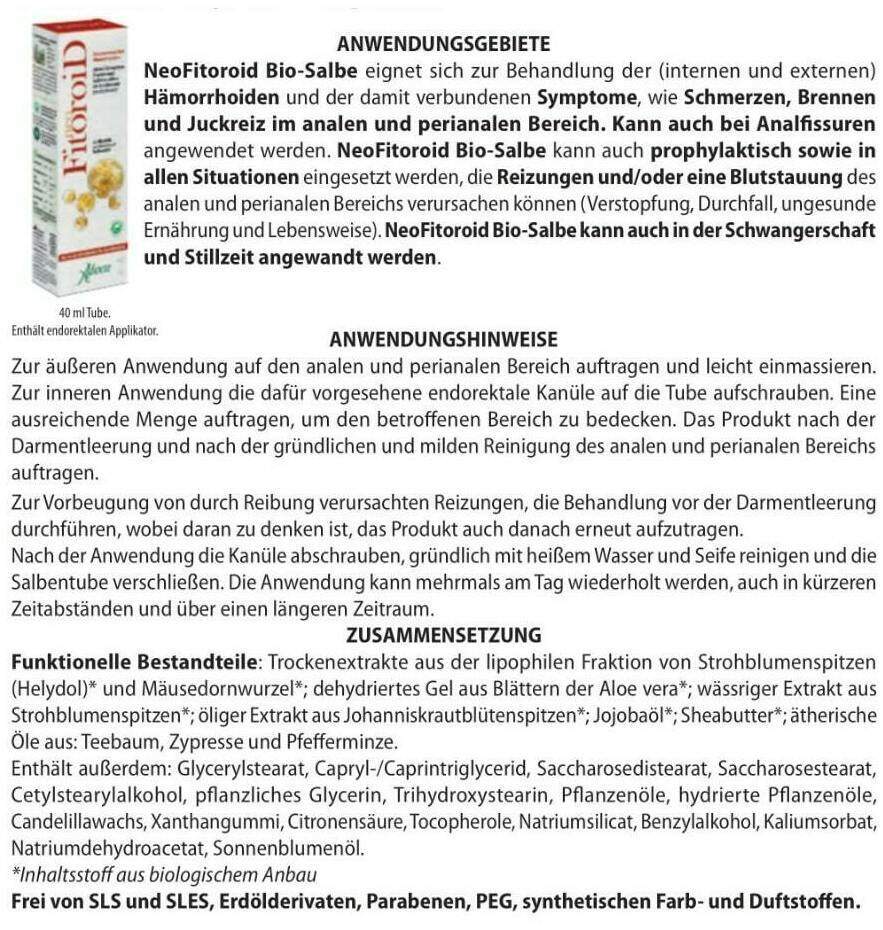 Neofitoroid Bio Salbe 40 G