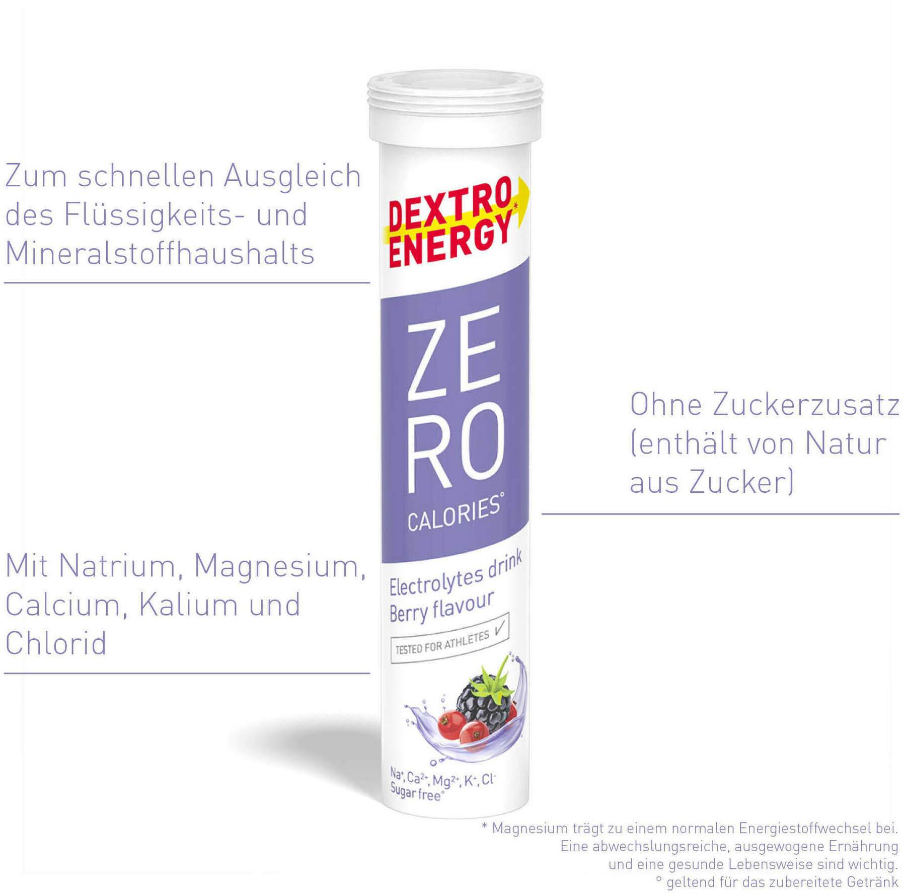 Dextro Energy Zero Calories Berry 20 Brausetabletten
