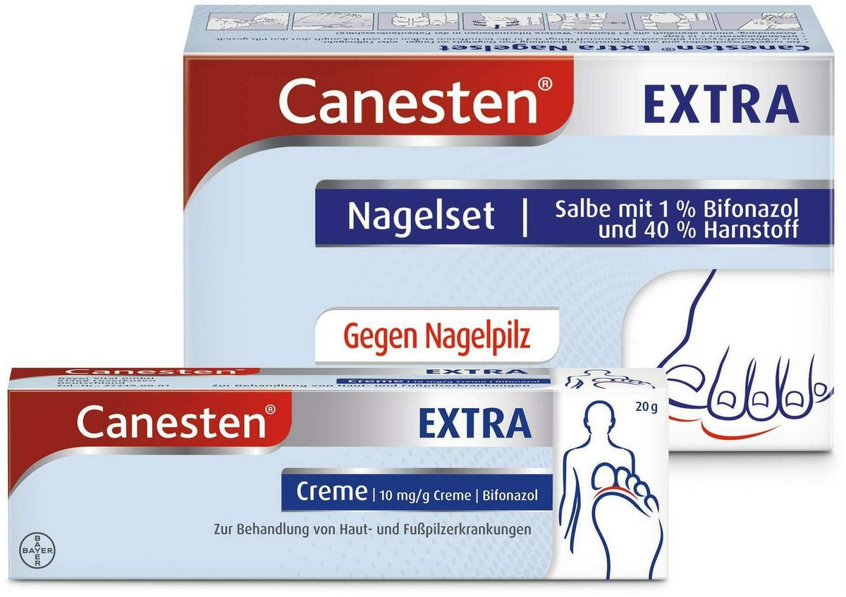 Sparset Canesten Extra Nagelset + Canesten Extra 20 g Creme