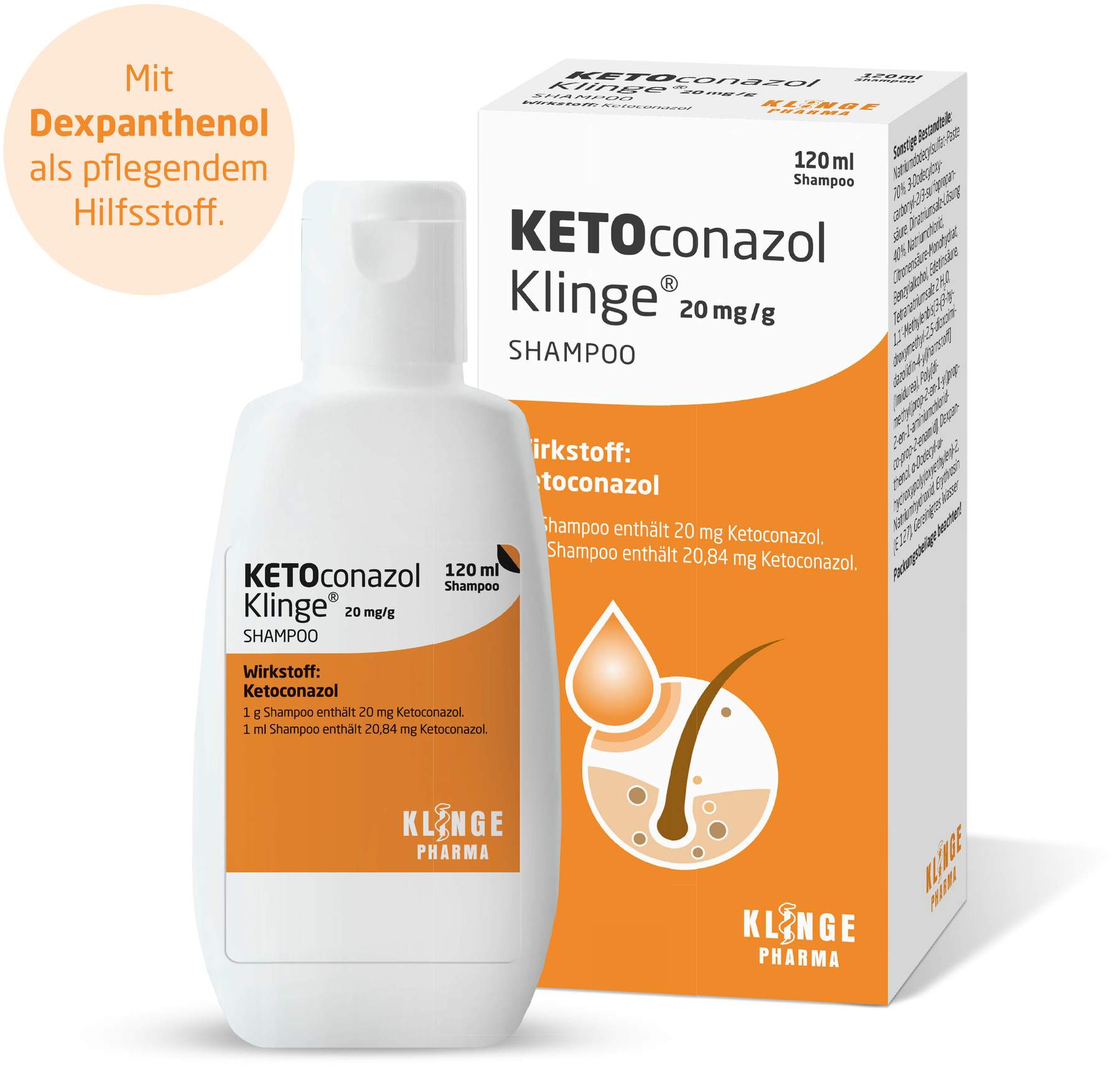 Ketoconazol Klinge 20 mg pro g Shampoo 120 ml