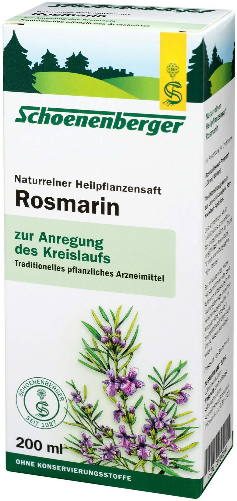 Rosmarin Saft Schoenenberger 200 ml