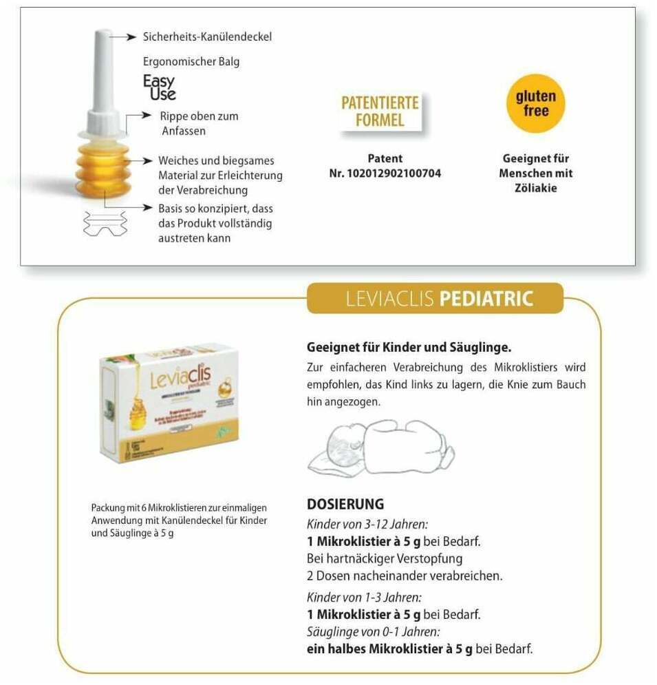 Leviaclis Kinder Klistiere bei Verstopfung 30 G