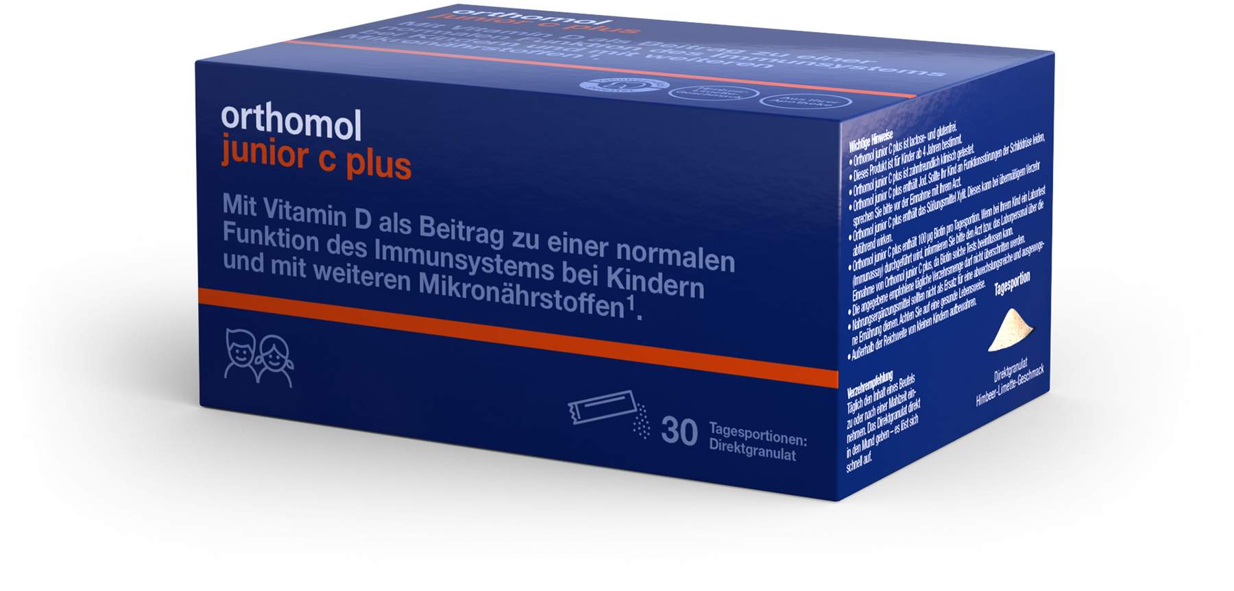 Orthomol Junior C Plus Granulat Himbeer-Limette 30 Stück