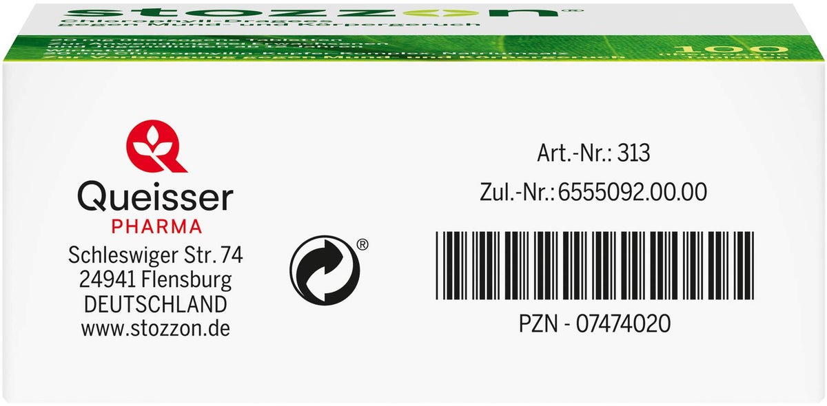 Stozzon Chlorophyll 100 überzogene Tabletten