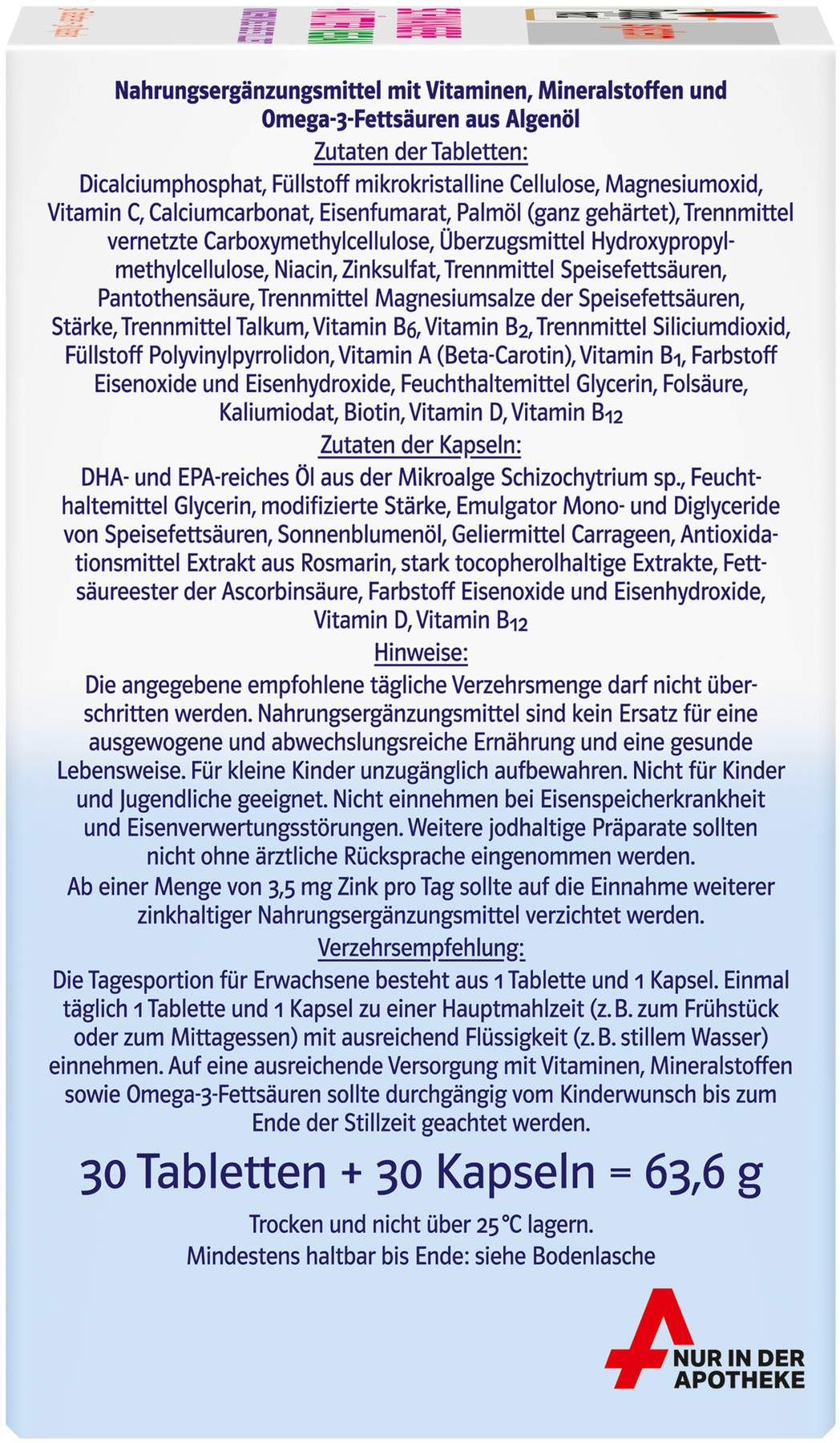 Doppelherz System Schwangere + Mütter Vegan 30 Tabletten + 30...