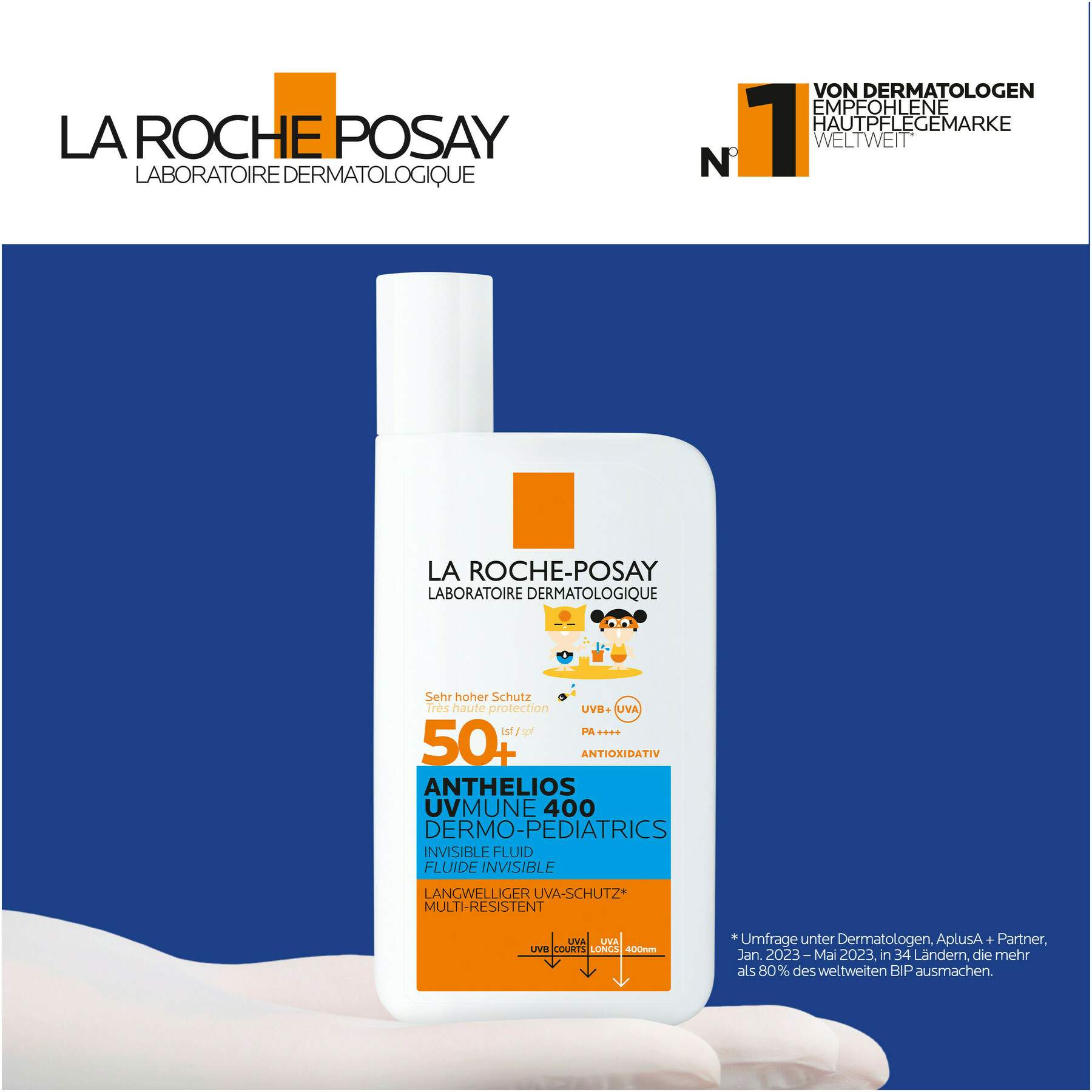 La Roche Posay Anthelios Dermo-Kids Invisible UVMune 400 LSF50 50 ml Fluid