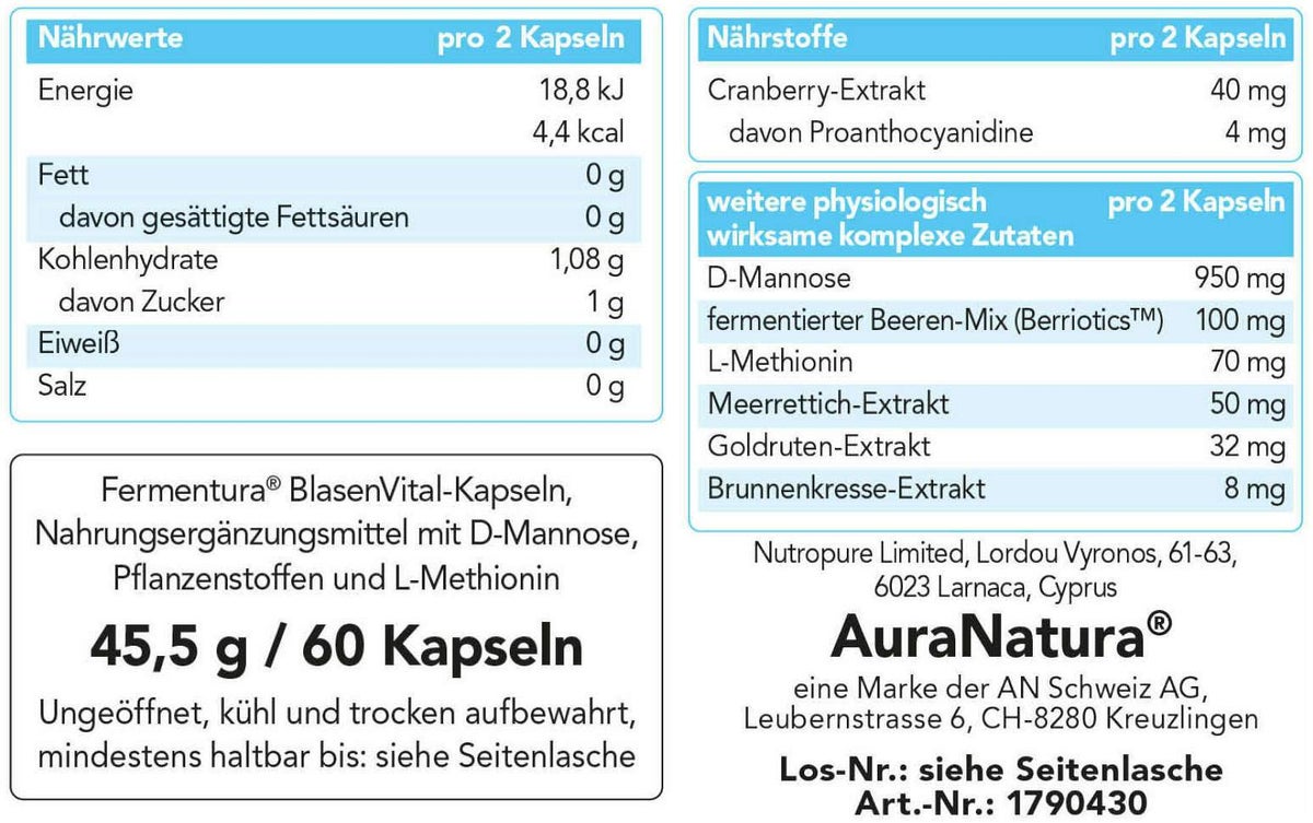 Fermentura BlasenVital 60 Kapseln