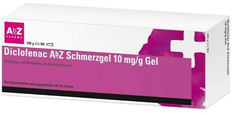 Diclofenac Abz Schmerzgel 10 mg Pro 1 G 100 G Gel