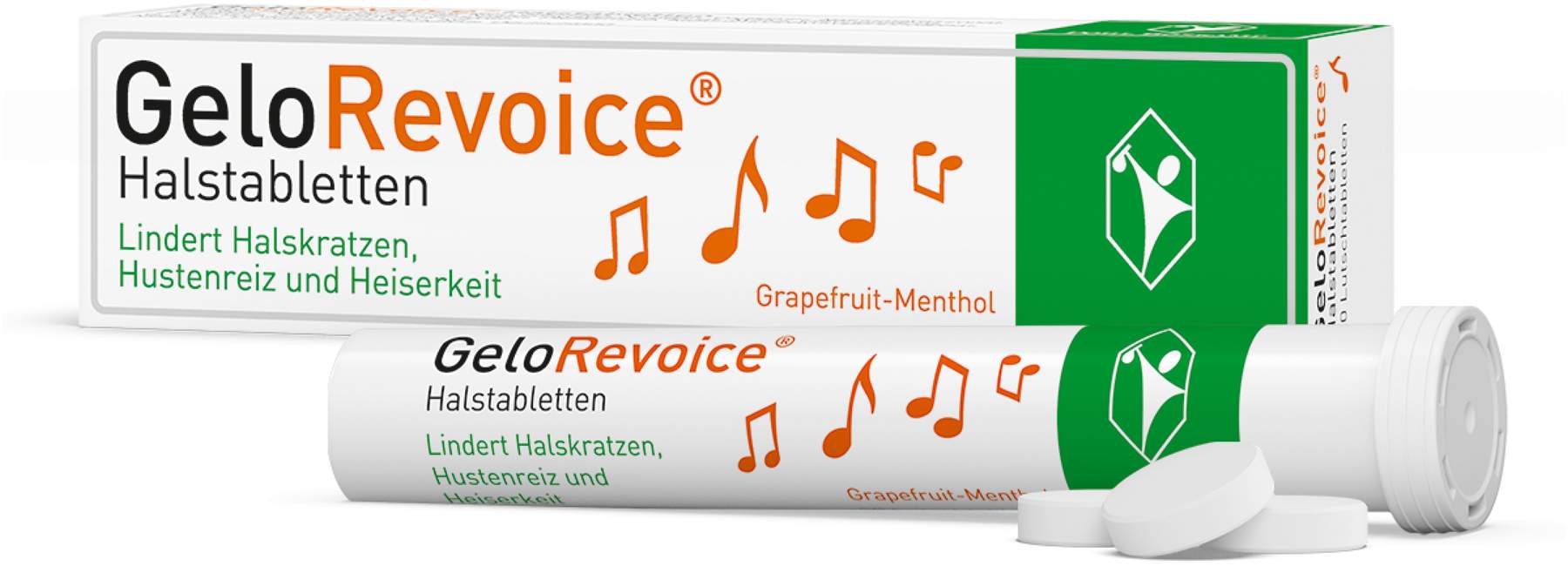 GeloRevoice Halstabletten Grapefruit-Menthol 20 Lutschtabletten
