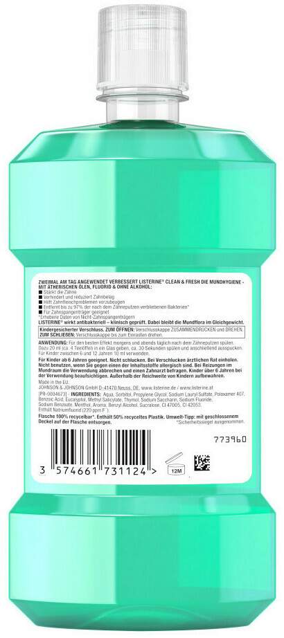 Listerine Clean & Fresh Mundspülung 500 ml