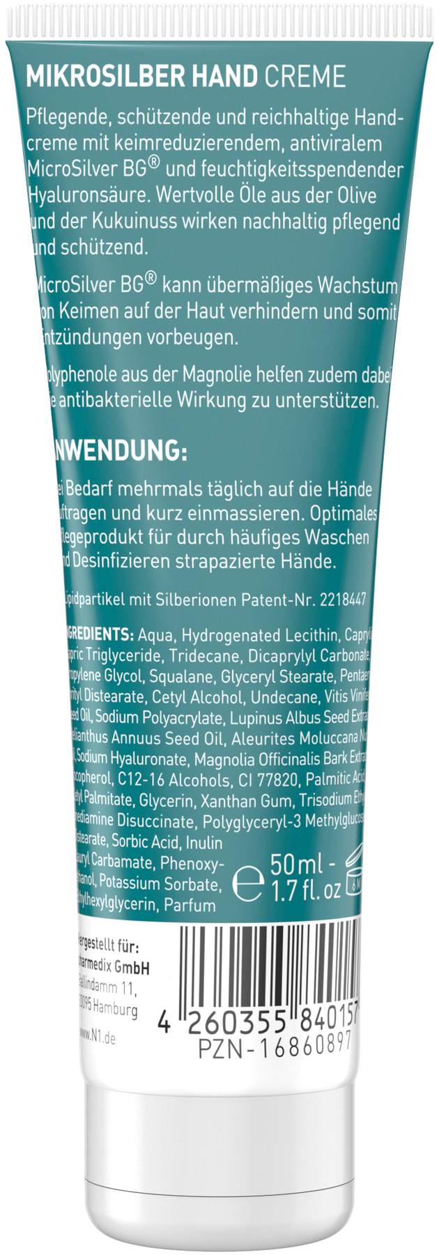 N1 Mikrosilber Handcreme 50 ml
