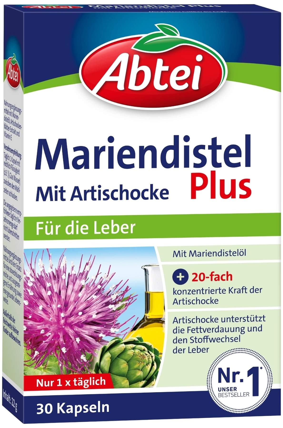 Abtei Mariendistel Plus Mit Artischocke 30 Kapseln