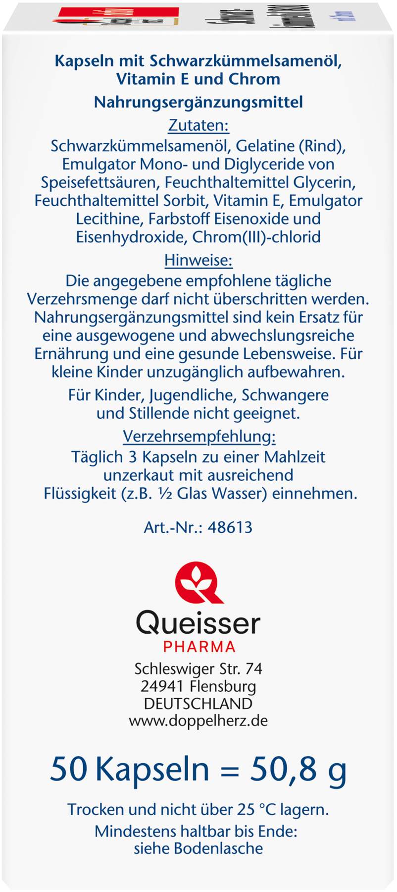 Doppelherz Schwarzkümmelöl 1800 50 Kapseln