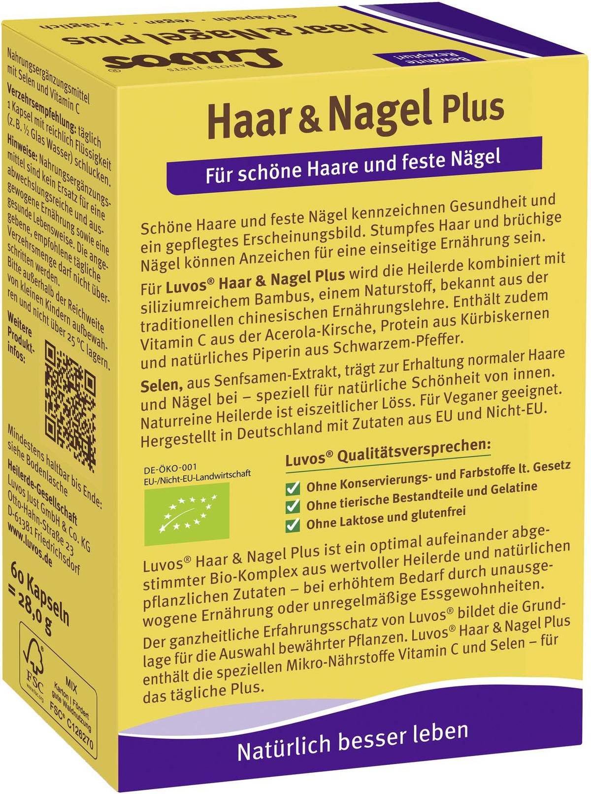 Luvos Heilerde Bio Haar & Nagel Plus Kapseln