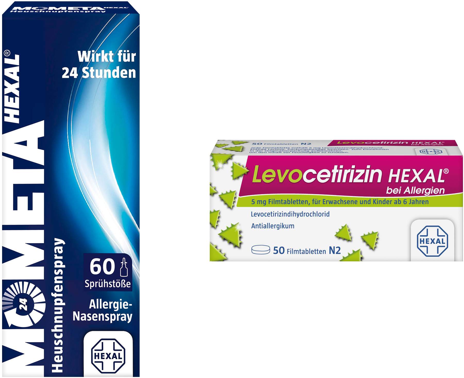 Mometahexal Heuschnupfenspray 50µg 60 Sprühstöße + Levocetirizin Hexal 50 Filmtabletten