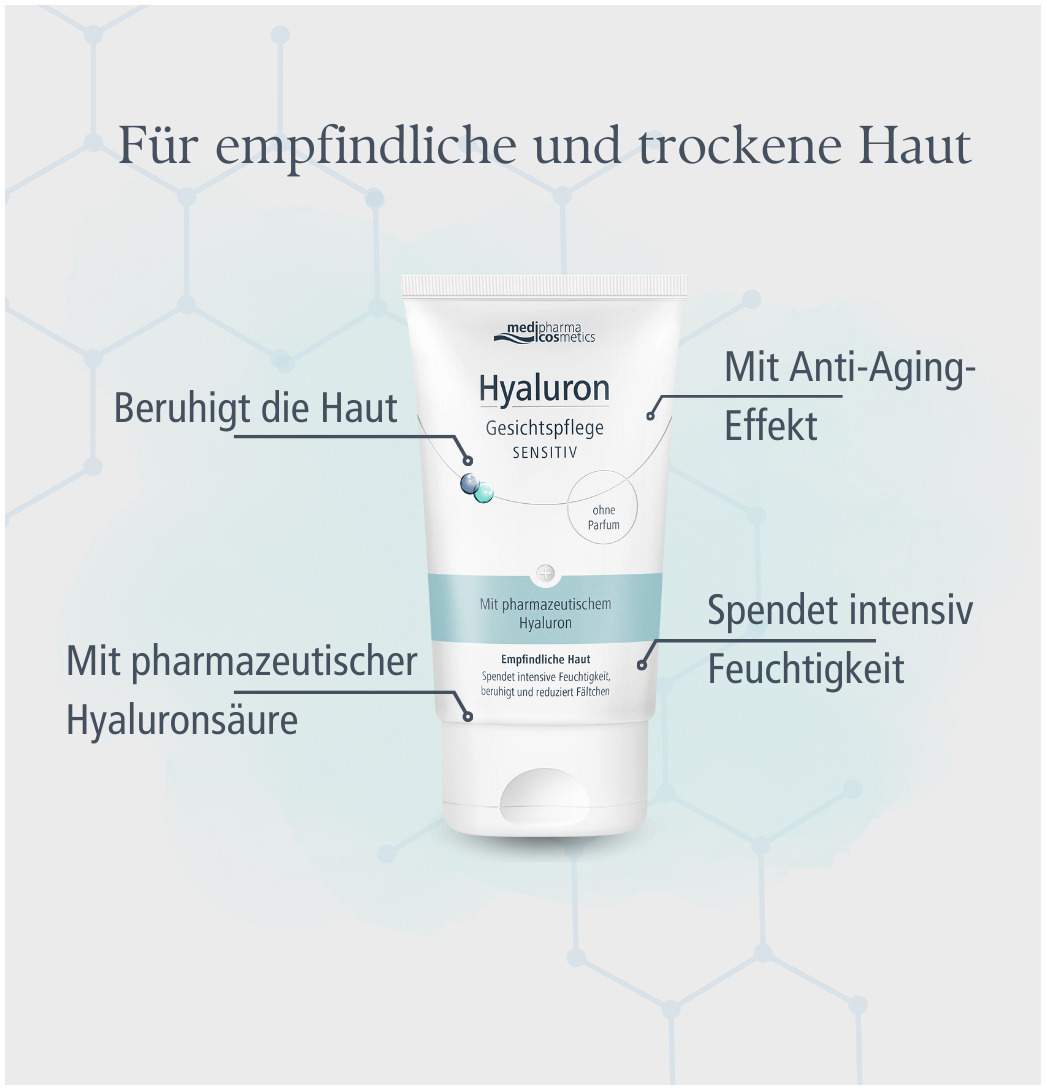 medipharma cosmetics Hyaluron Gesichtspflege sensitive 50 ml Creme