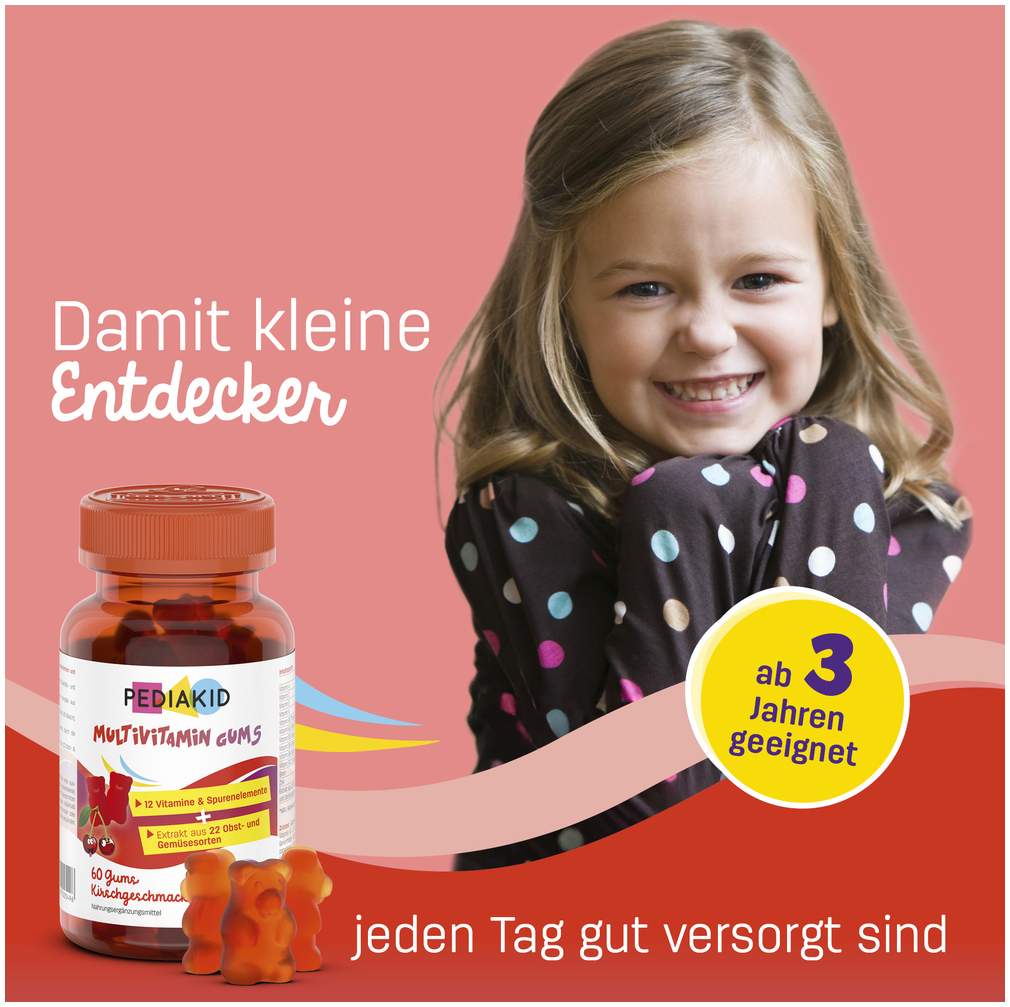 Pediakid Multivitamin 60 Gums mit Kirschgeschmack