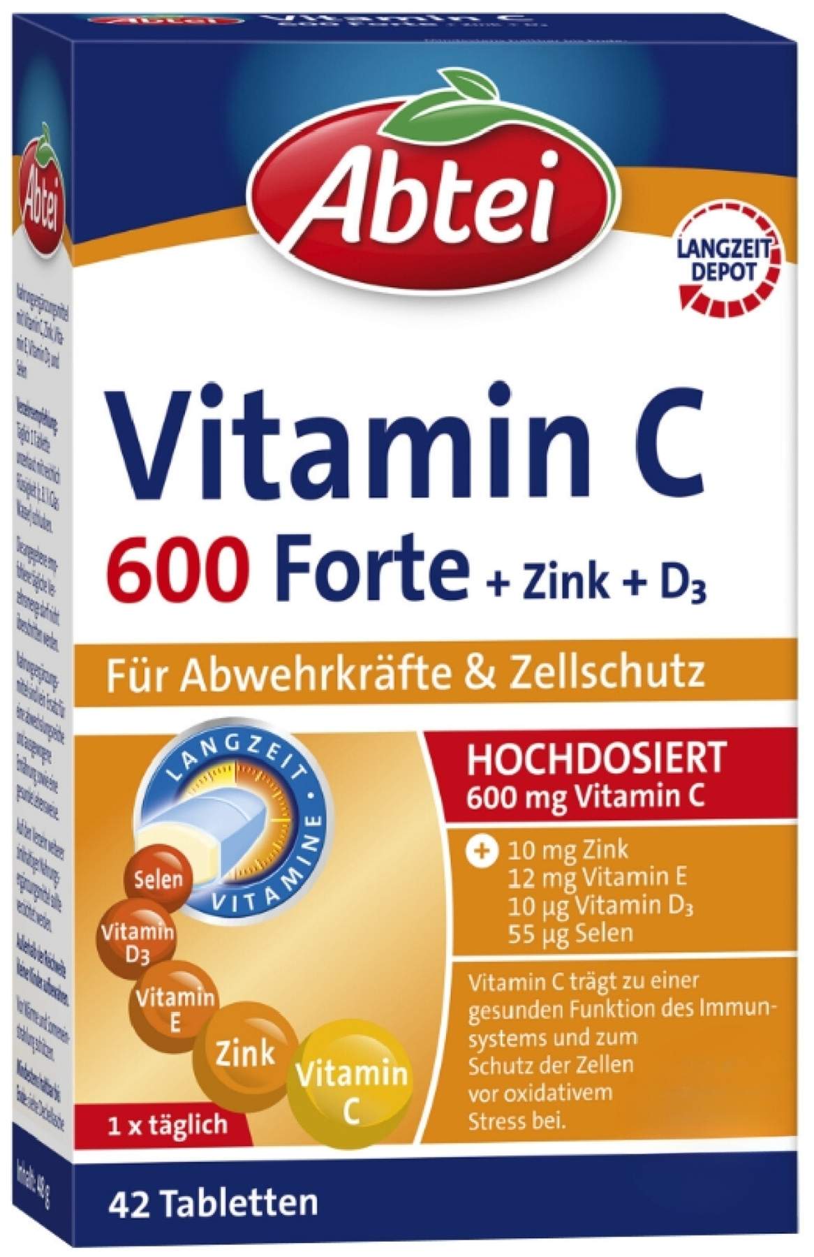 Abtei Vitamin C 600 Forte 42 Tabletten