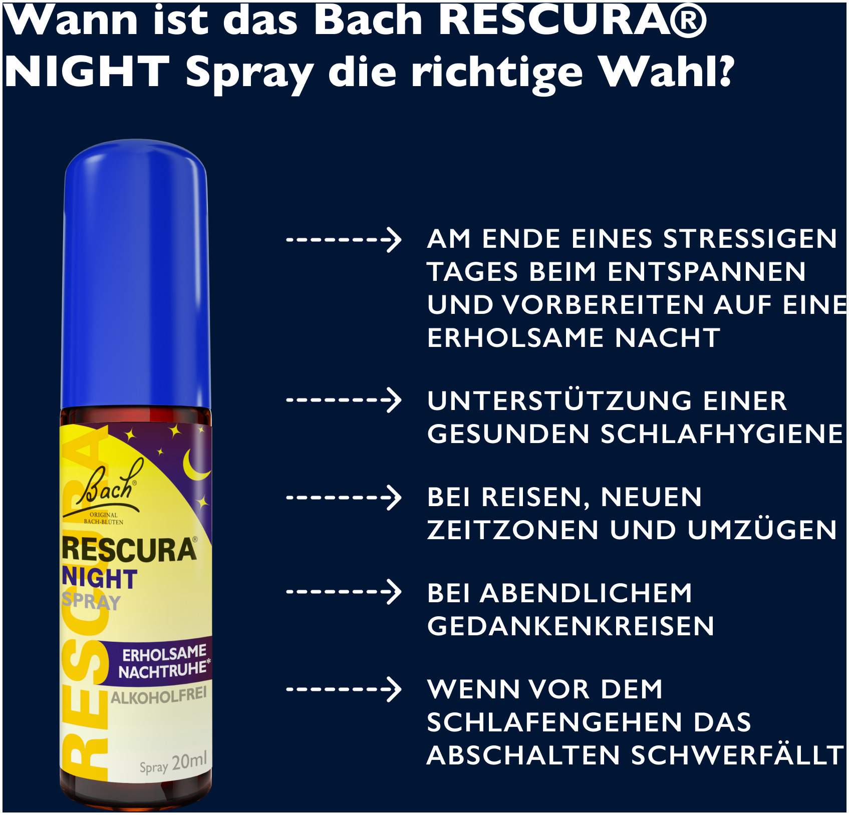 Bachblüten Rescura Night Spray 20 ml alkoholfrei