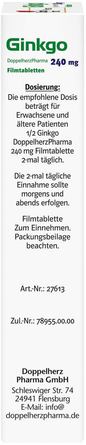 Ginkgo DoppelherzPharma 240 mg 30 Filmtabletten