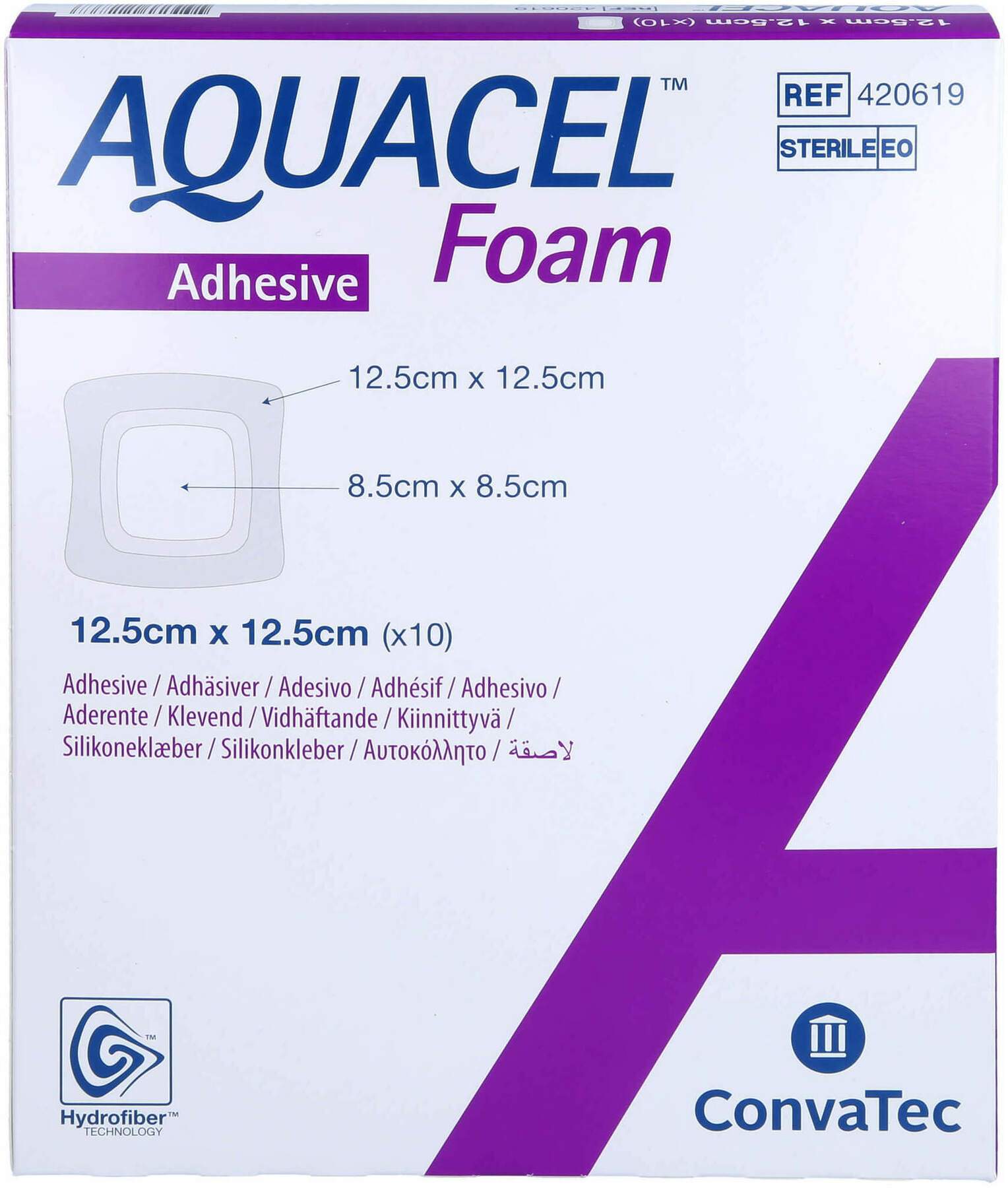 Aquacel Foam Adhäsiv 12,5x12,5 cm Verband