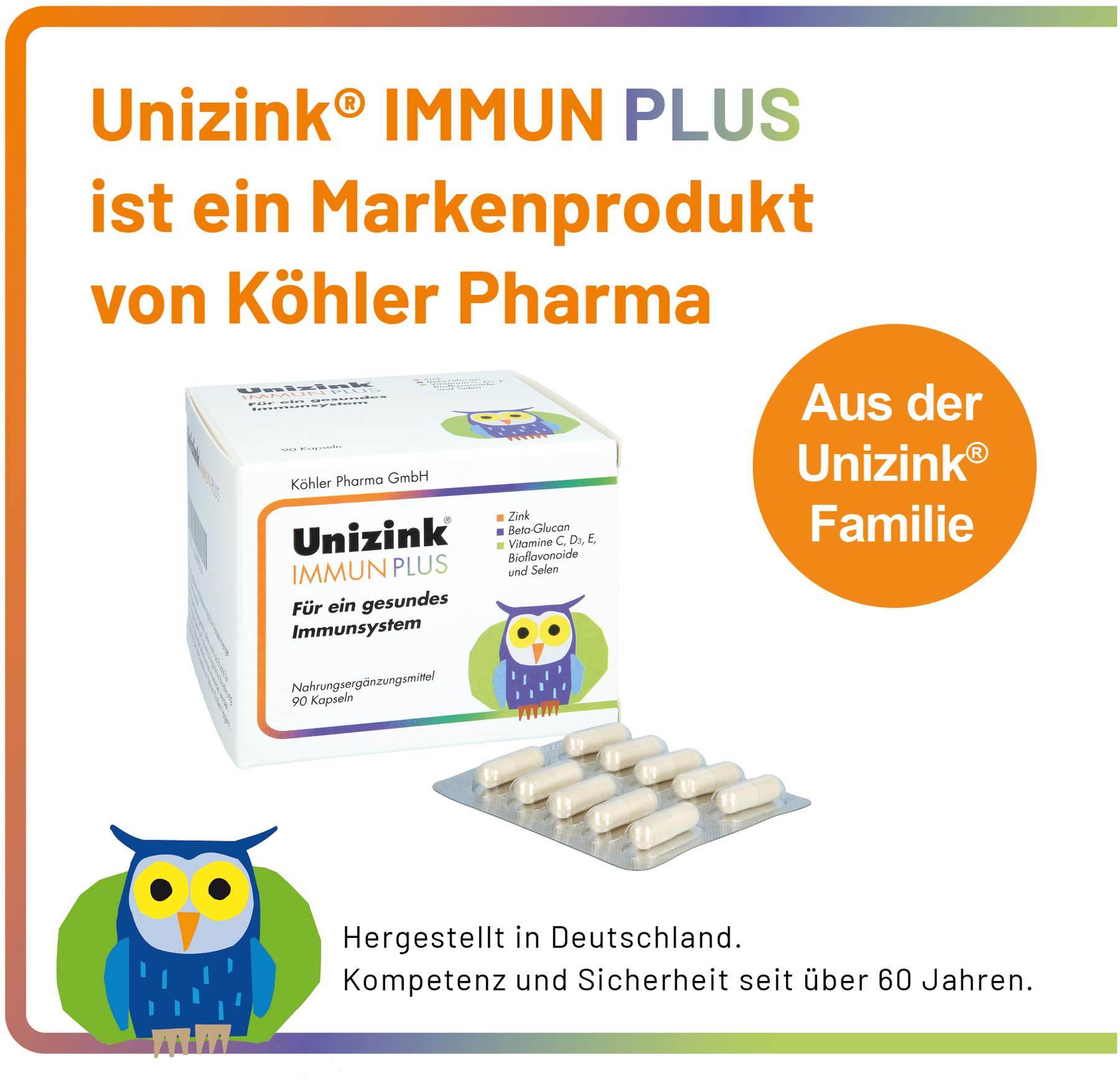 Unizink Immun Plus 90 Kapseln