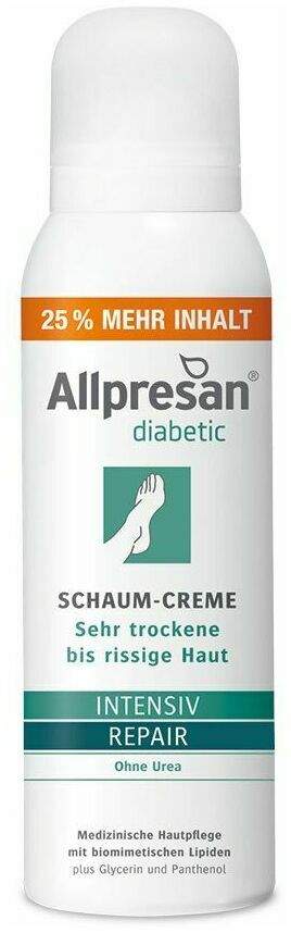 Allpresan Diabetic Schaum-Creme Intensiv + Repair Ohne Urea 125 ml