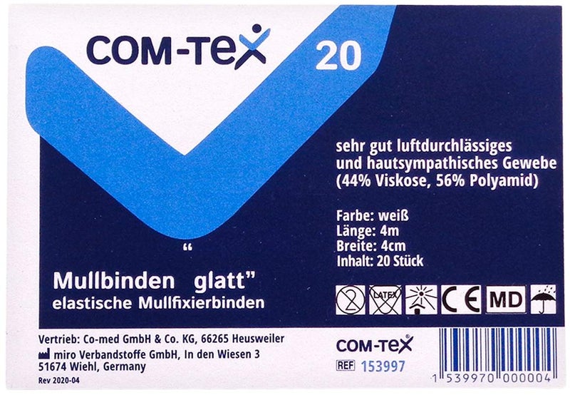 Com Tex Mullbinden Glatt 4 cm X 4 M Lose  20 Stück