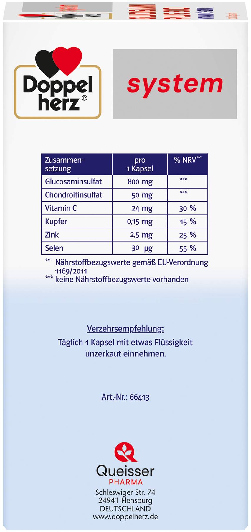 Doppelherz system Glucosamin Plus 800 system 120 Kapseln