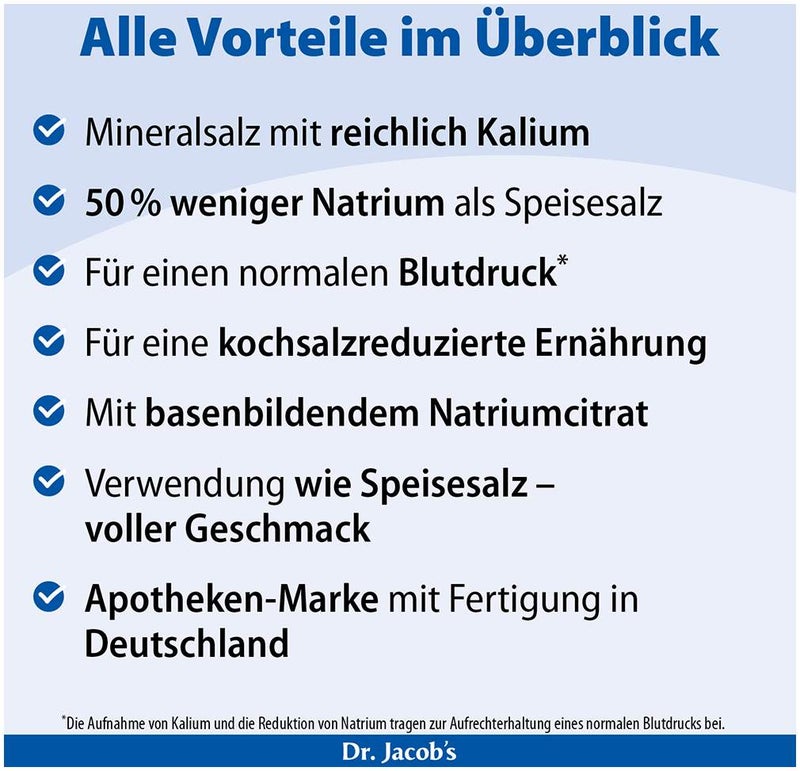 Blutdruck Salz Dr.Jacob s 250 G