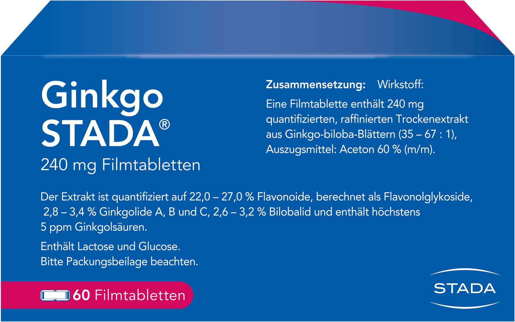 Ginkgo Stada 240 mg 60 Filmtabletten
