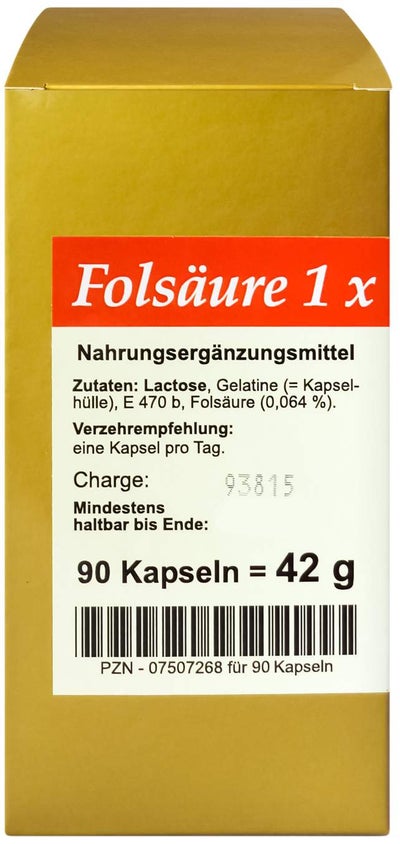 Folsäure 1x1 Pro Tag Kapseln