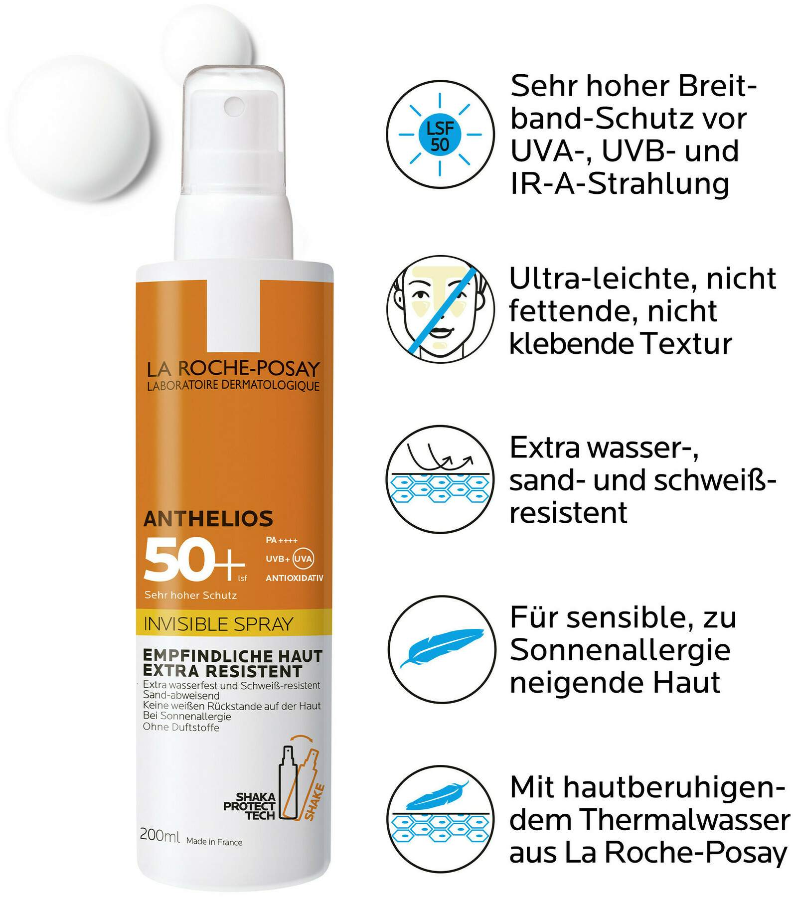 La Roche Posay Anthelios Invisible Spray LSF 50+ ohne Parfum 200 ml
