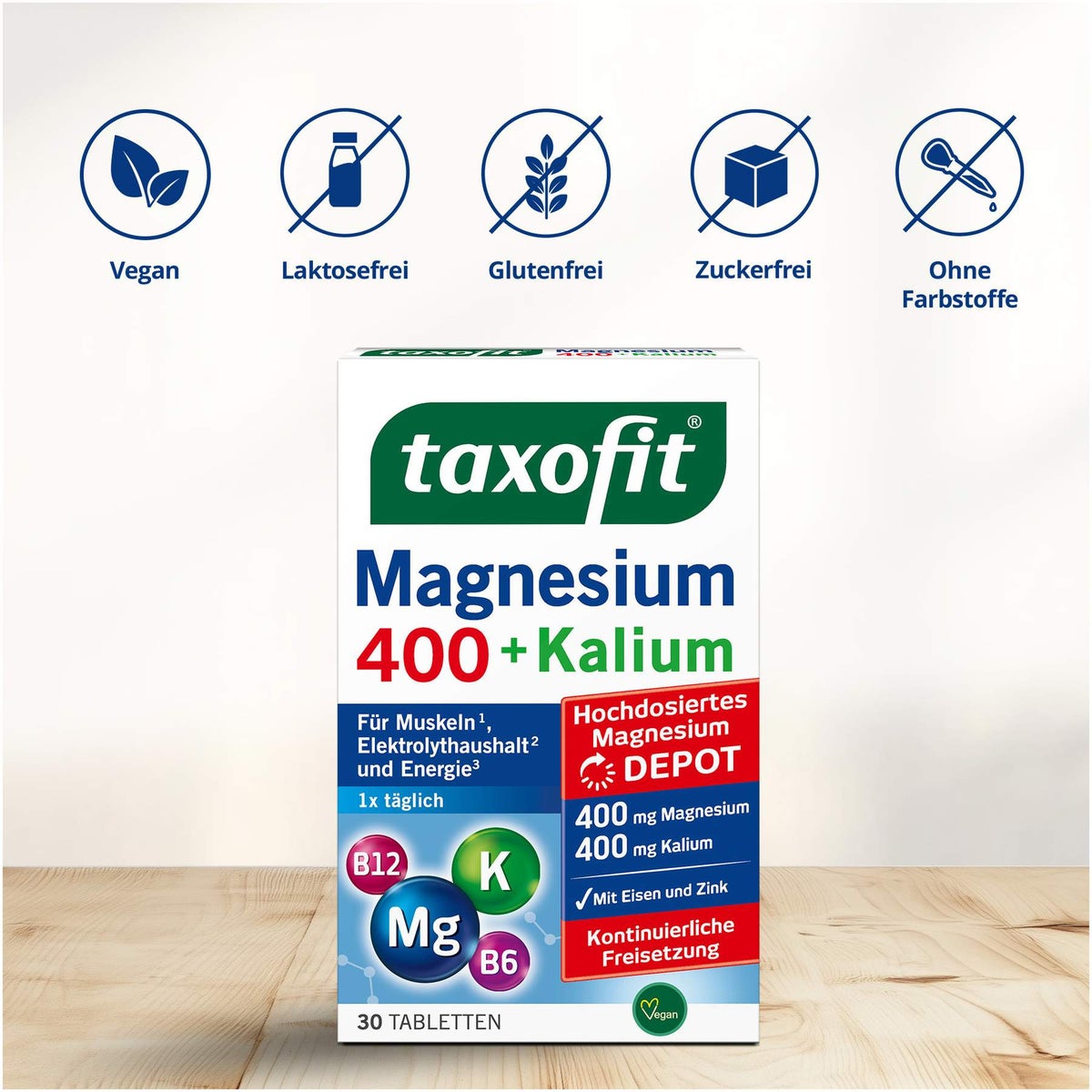 Taxofit Magnesium 400+ Kalium Depot 30 Tabletten