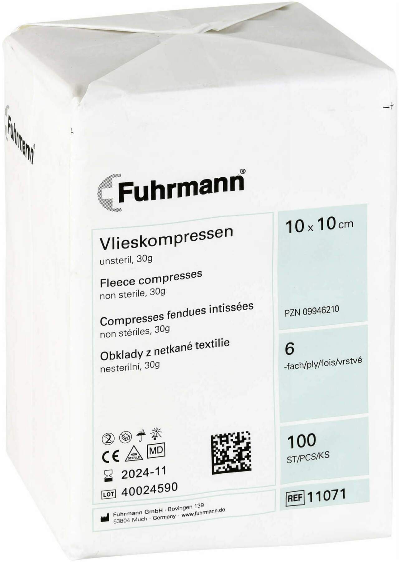 Vlieskompressen 10 X 10 cm 6lagig Unsteril 100 Kompressen