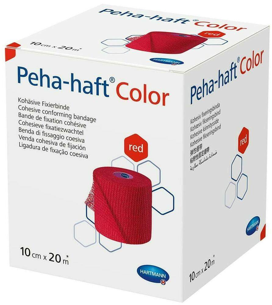 Peha Haft Color Fixierbinde Latexfür10cmx20m Rot