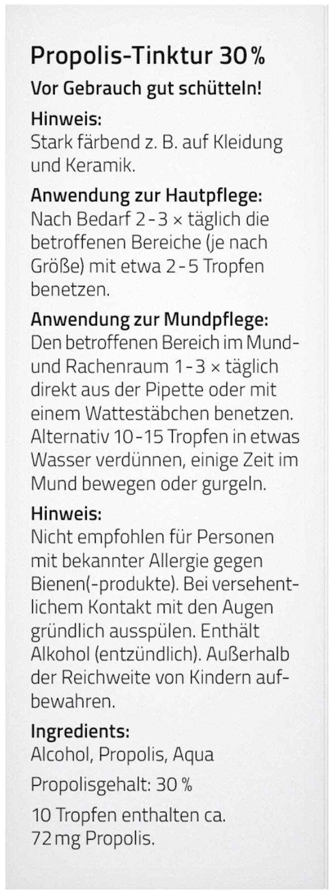 Beecraft Propolis Tinktur 30% 30 ml
