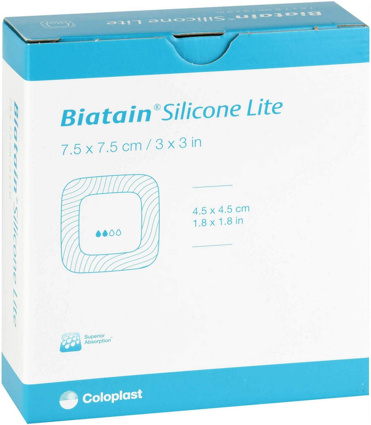 Biatain Silicone Lite Schaumverband 7,5x7,5 cm