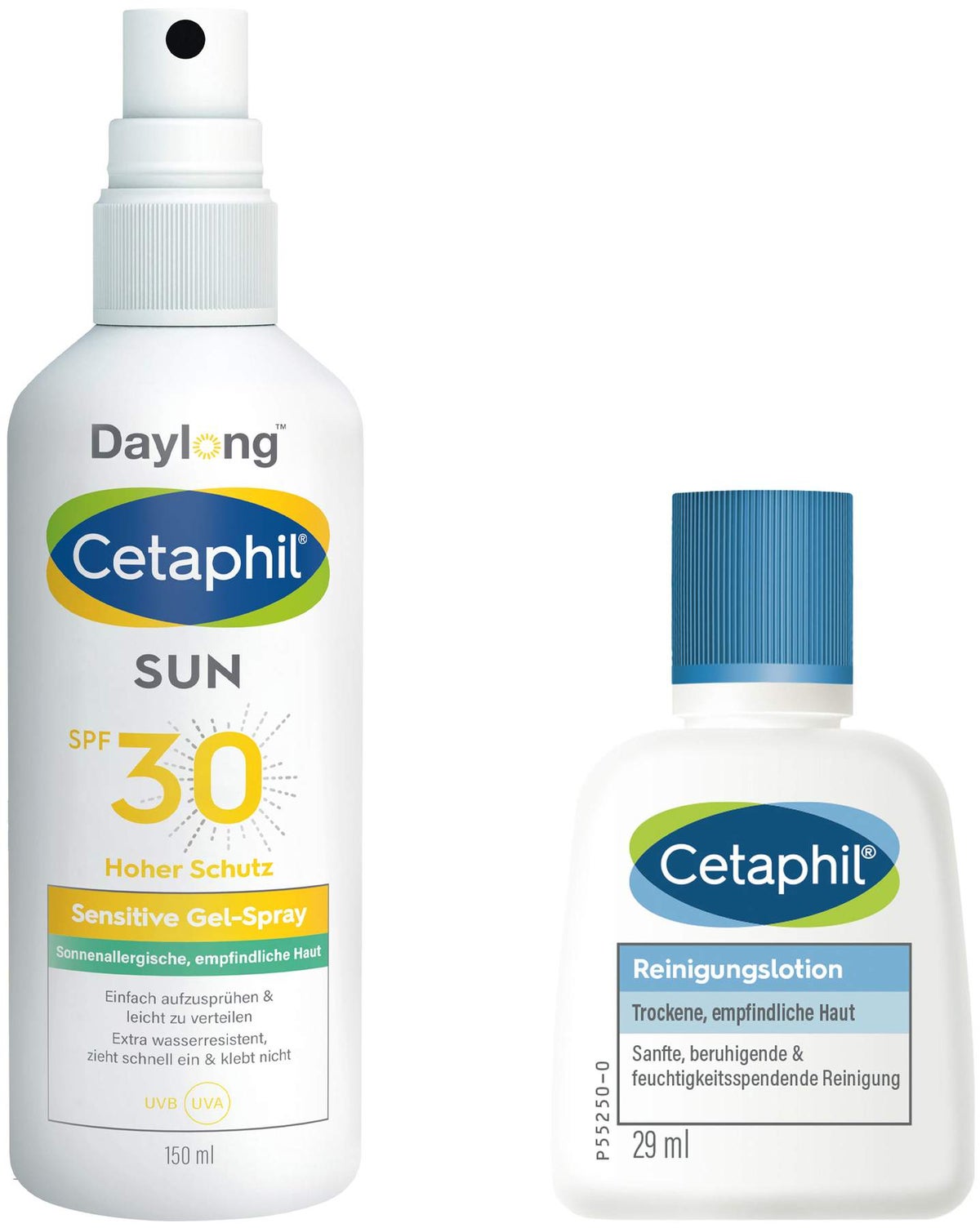 Cetaphil Sun SPF 30 Gel Spray 150 ml + gratis Cetaphil Reinigungslotion 29 ml