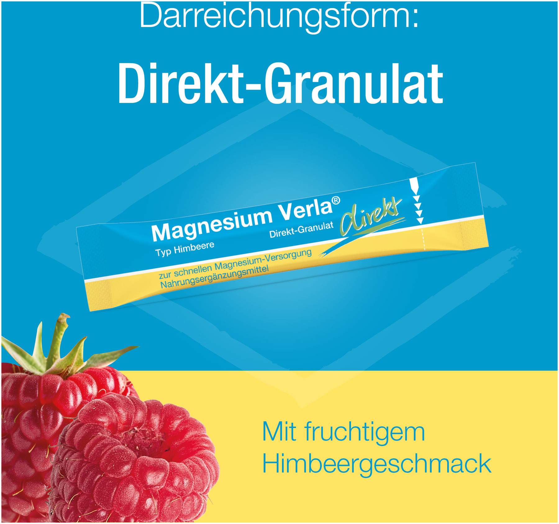 Magnesium Verla Direkt Himbeere 60 Granulatbeutel